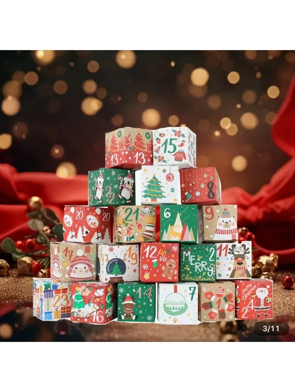 12 Days Girls Christmas Advent Calendar Multi-Item